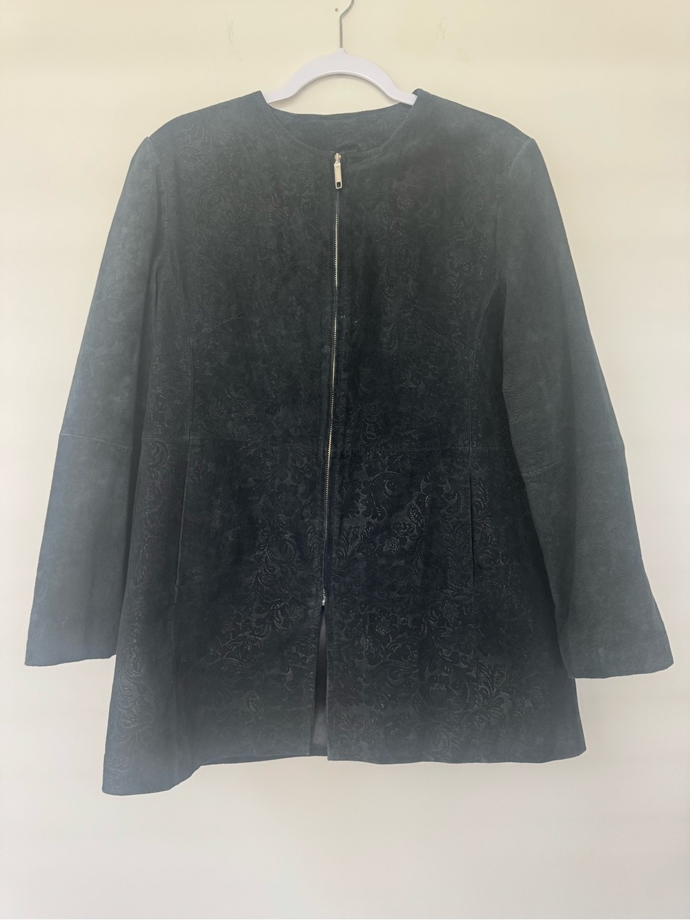 Barebac Black Suede Leather Jacket Western Grunge Whimsigoth Sz M